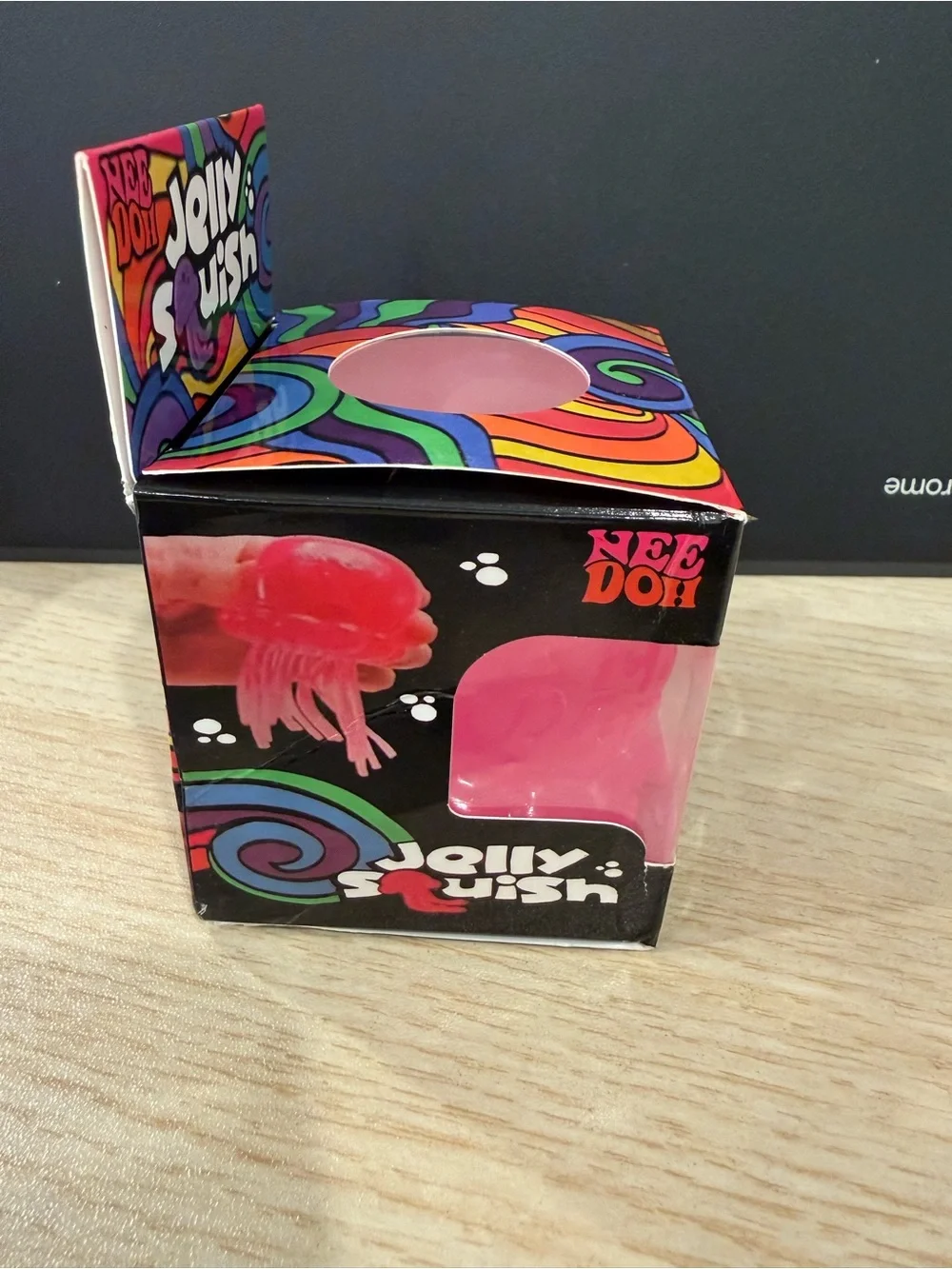 NeeDoh Jelly Squish Pink Super Solid Squish